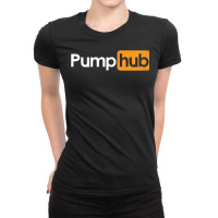 Pump Hub Funny Cute Adult Novelty Workout Gym Fitn Ladies Fitted T-shirt | Artistshot