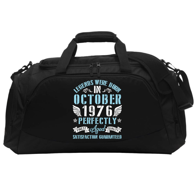 Legends Were Born In October 1976 Perfectly Aged H Active Duffel | Artistshot