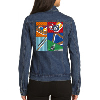 Billiard Balls Snooker Player Pool Billiard Pop Ar Ladies Denim Jacket | Artistshot