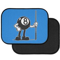 Billiards Cue Sports 8 Ball Vintage Cartoon Rear Car Mat | Artistshot