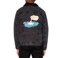 Cute Milky Way Galaxy In Space Science Premium T S Unisex Sherpa-lined Denim Jacket | Artistshot