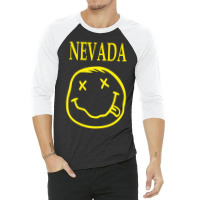 Smile Face Nevada Funny 3/4 Sleeve Shirt | Artistshot