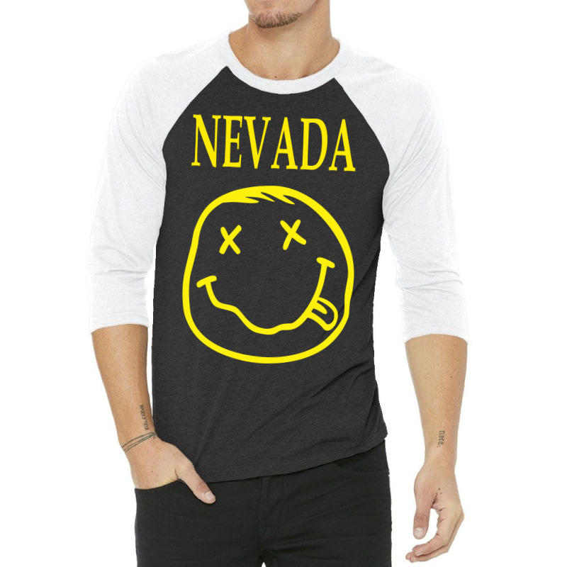 Smile Face Nevada Funny 3/4 Sleeve Shirt | Artistshot