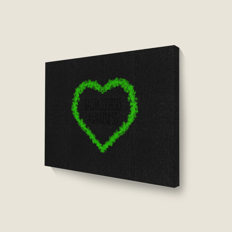 Limited Edition Gastroschisis Awareness Heart Supp Landscape Canvas Print | Artistshot