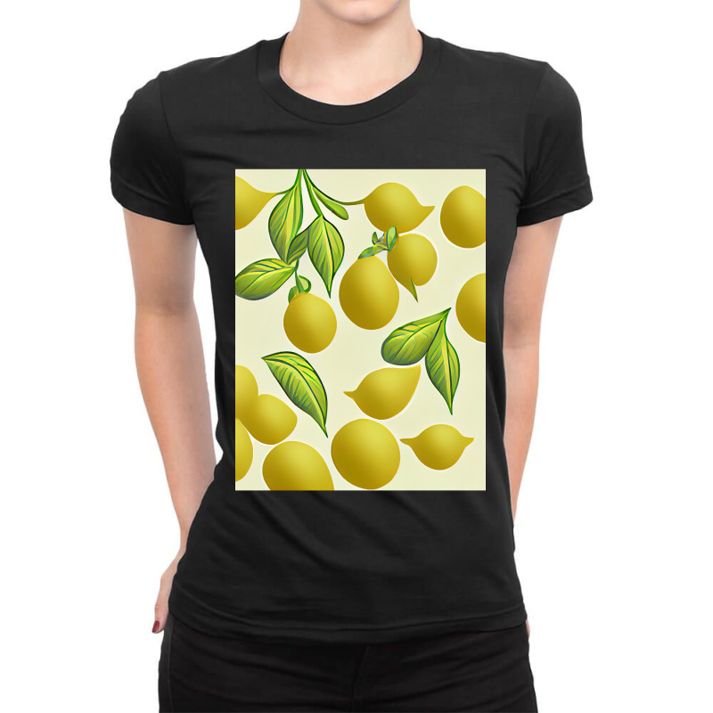 Hot Trend Lemon 2d Clip Art Pattern-1xsjz Ladies Fitted T-shirt | Artistshot