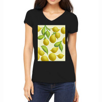 Hot Trend Lemon 2d Clip Art Pattern-1xsjz Women's V-neck T-shirt | Artistshot