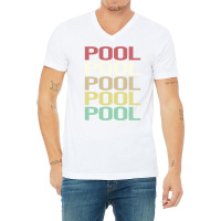 Colorful Text Pool V-neck Tee | Artistshot