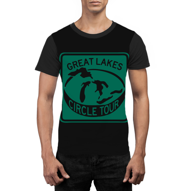 Great Lake Superior Circle Tour Graphic T-shirt | Artistshot