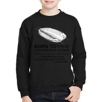 Born To Evolve Creationism Youth Sweatshirt | Artistshot