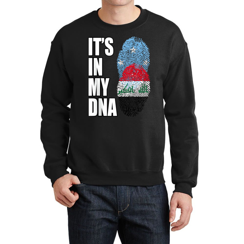 Iraqi And Micronesian Mix Dna Heritage Flag Tank T Crewneck Sweatshirt by ravand | Artistshot