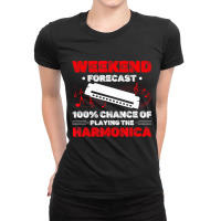 Mouth Organ Harmonica Player T Shirt Ladies Fitted T-shirt | Artistshot