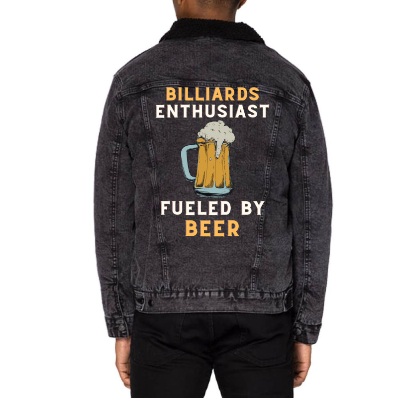 Billiards Enthusiast Beer Unisex Sherpa-lined Denim Jacket | Artistshot