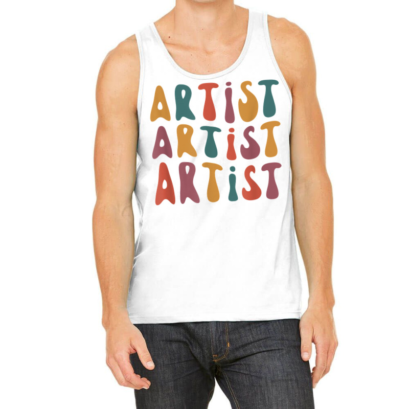 Artist Groovy Retro Colorful Design Graphic Artist Tank Top | Artistshot