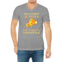 Billiards And Pizza Lifestyle V-neck Tee | Artistshot