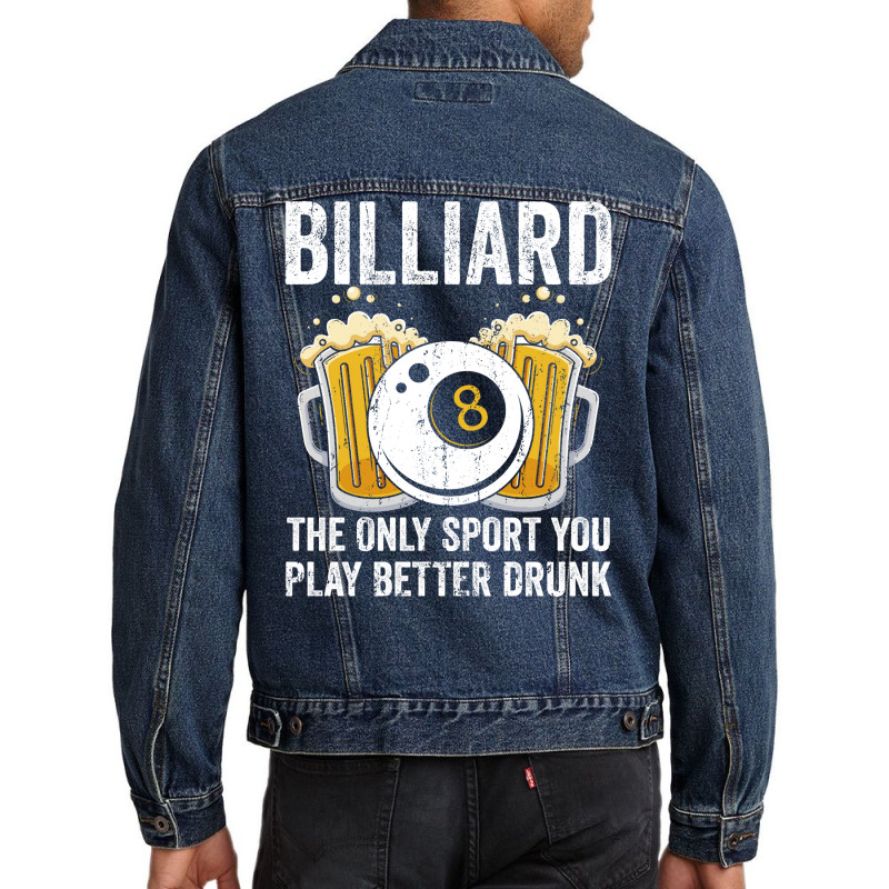 Funny Billiards Saying Design (2) Men Denim Jacket | Artistshot