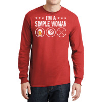 Im A Simple Woman 8 Ball Pool Cue Billiards Long Sleeve Shirts | Artistshot