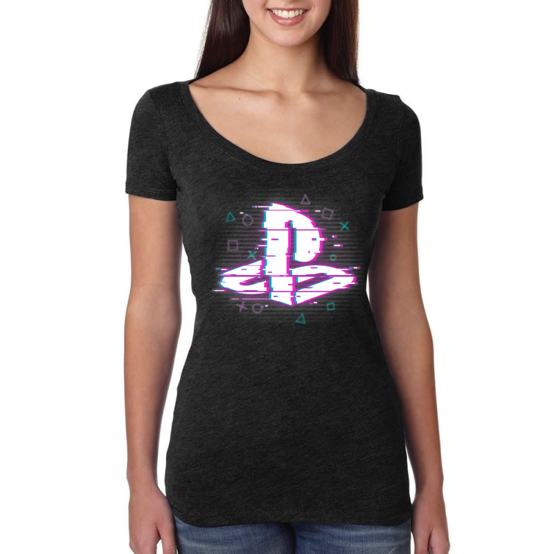 Glitch Station Women's Triblend Scoop T-shirt by labididzsinae | Artistshot