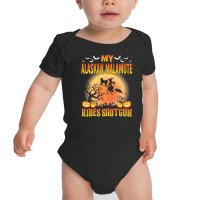 My Alaskan Malamute Dog Rides Shotgun Happy Hallow Baby Bodysuit | Artistshot