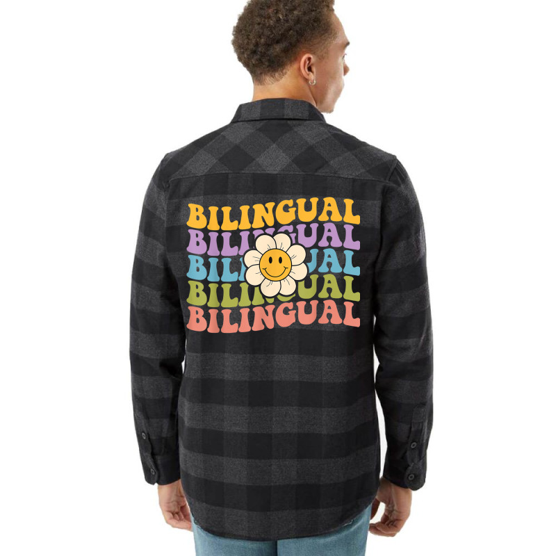 Retro Groovy Bilingual Teachers Back To School Bil Flannel Shirt by hausch | Artistshot