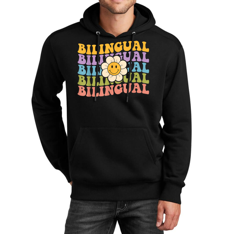 Retro Groovy Bilingual Teachers Back To School Bil Unisex Hoodie by hausch | Artistshot