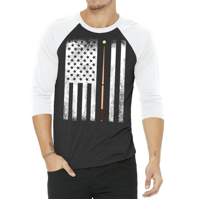 Billiards   Billiards Usa Flag 3/4 Sleeve Shirt | Artistshot