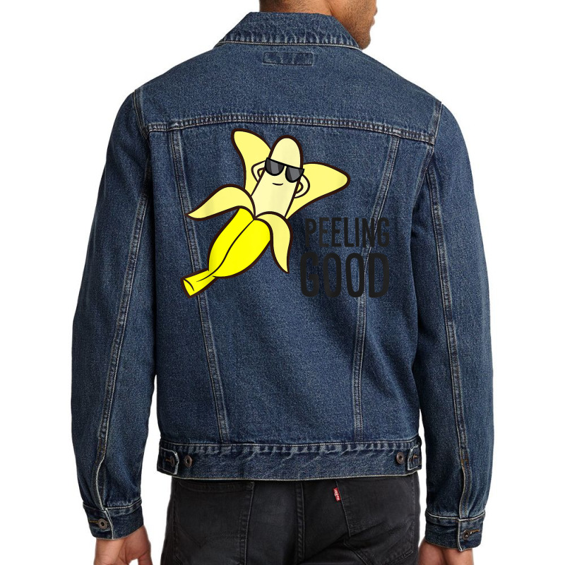 Banana Peeling Good Banana With Sunglasses Love Ba Men Denim Jacket by sudhirka | Artistshot