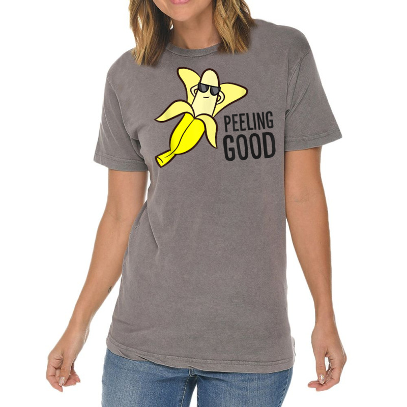 Banana Peeling Good Banana With Sunglasses Love Ba Vintage T-Shirt by sudhirka | Artistshot