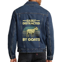 Cool Goat Design For Men Women Kids Farm Animal Go Men Denim Jacket | Artistshot