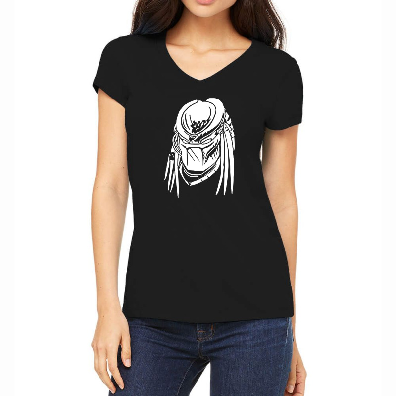 The Predator Yautja Aliens Movie Women's V-Neck T-Shirt by arvianart | Artistshot