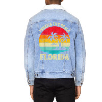 Family Vacation Vintage Retro Florida Panama City Unisex Sherpa-lined Denim Jacket | Artistshot