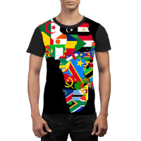 African Pride   Map Of African Continent With Flag Graphic T-shirt | Artistshot