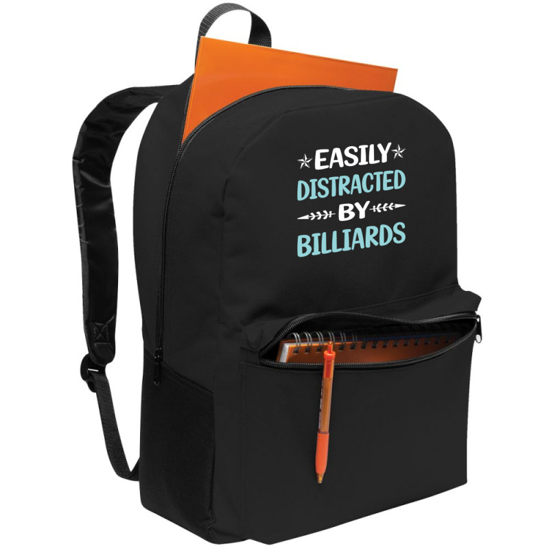 Funny Easily Distracted By Billiards Backpack | Artistshot