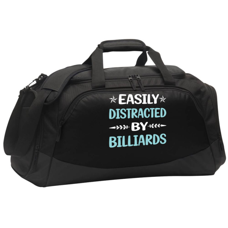 Funny Easily Distracted By Billiards Active Duffel | Artistshot