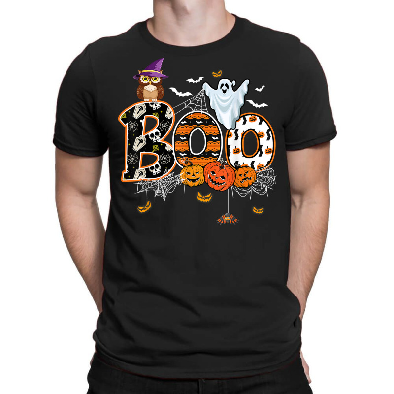 Boo Creepy Owl Pumpkin Ghost Funny Halloween Costu T-shirt | Artistshot