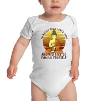 I'm Mostly Peace Love And Light And A Little Go Yoga Funny Quote Medit Baby Bodysuit | Artistshot