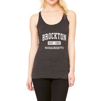 Brockton Massachusetts Ma Vintage Established Spor Racerback Tank | Artistshot