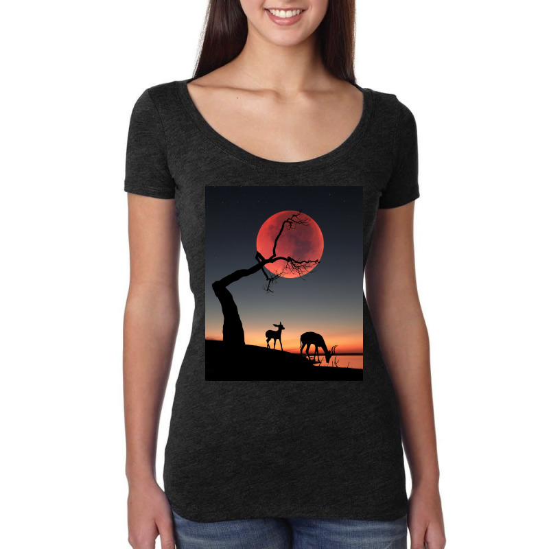 Fullmoon Women's Triblend Scoop T-shirt | Artistshot