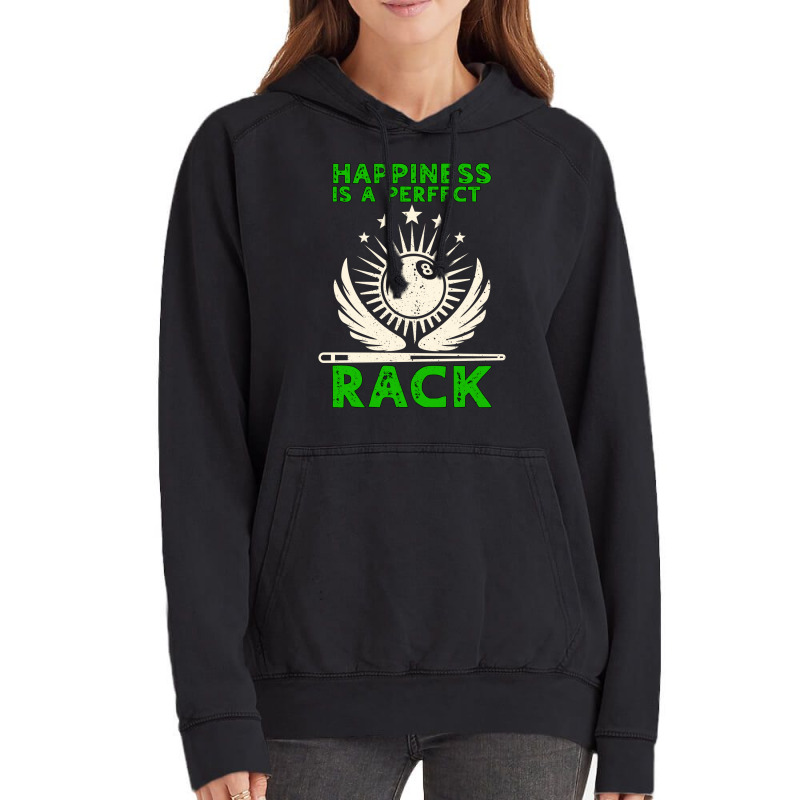 Happiness Is A Perfect Rack Billiards Vintage Hoodie | Artistshot