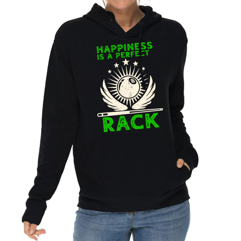 Happiness Is A Perfect Rack Billiards Lightweight Hoodie | Artistshot