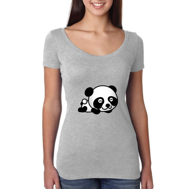 Panda Women's Triblend Scoop T-shirt | Artistshot