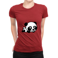 Panda Ladies Fitted T-shirt | Artistshot