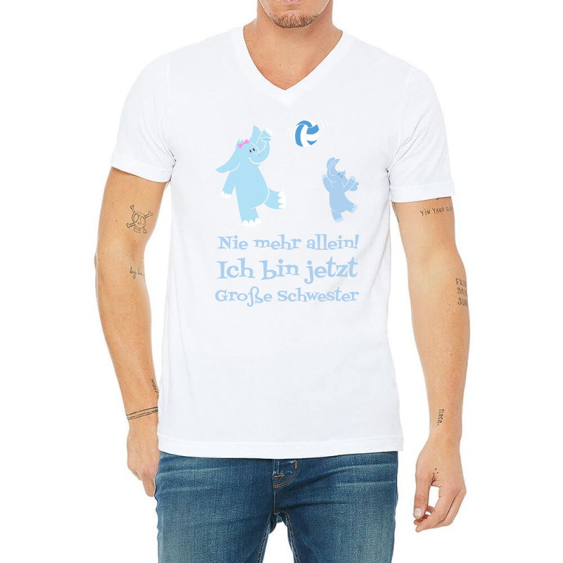 Nie Mehr Allein Ich Bin Jetzt Groe Schwester Fr Md V-neck Tee | Artistshot