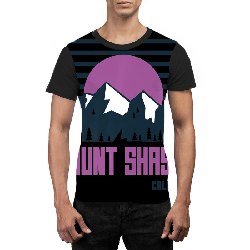 Mount Shasta Mountains California Hiking Outdoors Graphic T-shirt | Artistshot