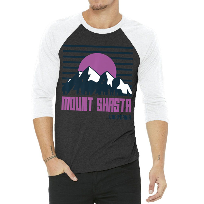 Mount Shasta Mountains California Hiking Outdoors 3/4 Sleeve Shirt | Artistshot