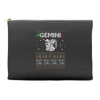 Santa Gemini Christmas Ugly T Shirts Accessory Pouches | Artistshot