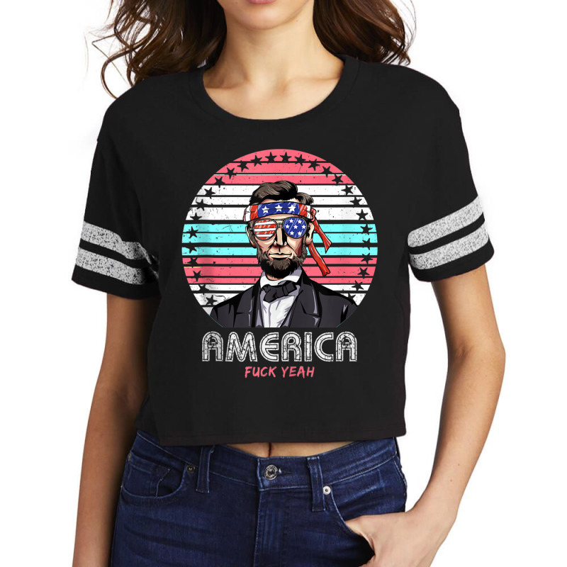 Mens Womens Shirt Lincoln America Fuck Yeah Vintag Scorecard Crop Tee by gabuya | Artistshot