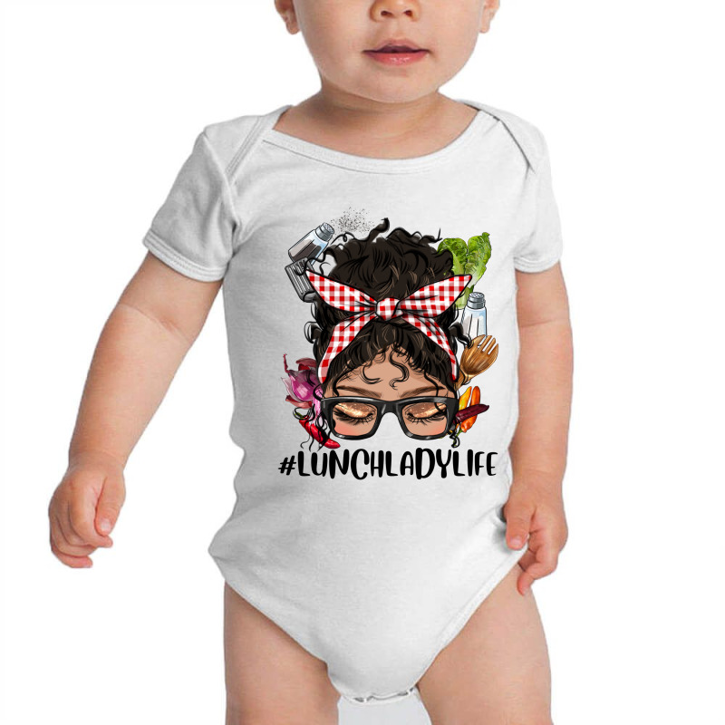 Latina Messy Bun Lunch Lady Life Baby Bodysuit by HRA Design Shop | Artistshot