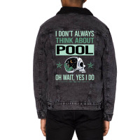 Funny Skeleton Yes I Do Pool Unisex Sherpa-lined Denim Jacket | Artistshot