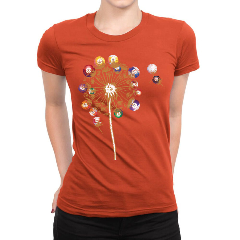 Pool Billiard Billiard Balls Dandelion Snooker Pla Ladies Fitted T-Shirt by weenylle6 | Artistshot