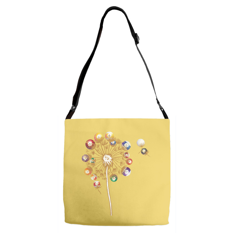 Pool Billiard Billiard Balls Dandelion Snooker Pla Adjustable Strap Totes | Artistshot